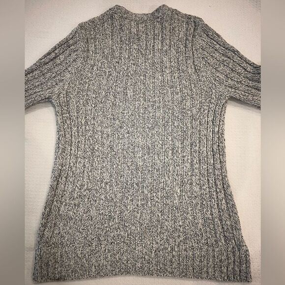 Express Gray Cable Knit Holiday Party Festive Mini Sweater Dress Size Medium - Picture 10 of 16